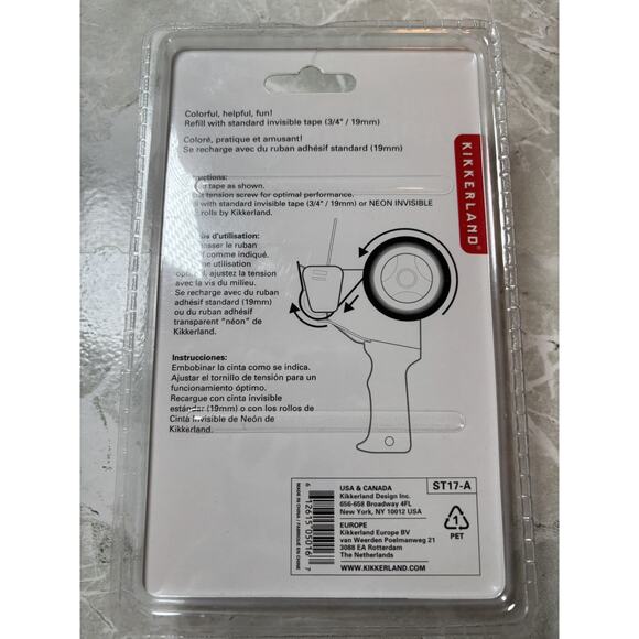 Kikkerland Mini Tape Gun & Neon Invisible Tape New In Package - Picture 3 of 3